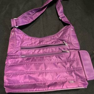 Lug crossbody dark purple, crossbody bag.